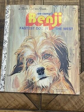 vintage 1978 "Joe Camp's Benji: Fastest Dog in the West" Little Golden Book.